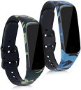 kwmobile 対応: Samsung Galaxy Fit 2 交換 アームバンド - 2x TPU シリコン フィットネストラッカー ベルト ストラップ