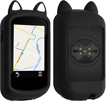 kwmobile 対応: Garmin Edge 830 ケース - シリコン GPS カバー - 自転車 ナビ 保護 ネコデザイン