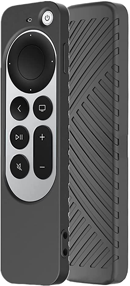 SHEAWA Apple TV 4k 2021用リモコンカバー ケース 耐衝撃 滑り止め 保護カバー シリコンケース アクセサリー (ブラック)