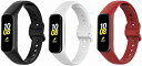 SHEAWA Galaxy Fit2用 バンド 3色セット 交換バンド ベルト シリコン スポーツバンド アクセサリー Samsung Galaxy Fit 2対応 (ブラック+ホワイト+レッド)