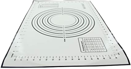 Utoolmart 練りマットパッド 便利なデザインと高品質 シリコンカットベーキングマット 耐熱材料 生地フォンダンペスト 日常生活の良いアイテム リーローリングマット 洗いやすい 測定アイシング 洗いやすい 耐熱皿 1ピース-1セット 60 * 4