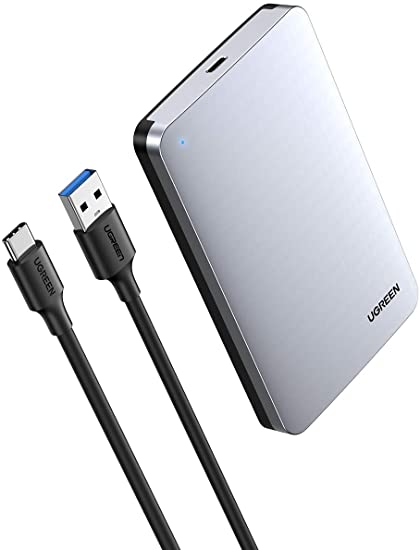 UGREEN 2.5インチ SSD HDDケース USB C 3.1 Gen2 9.5mm 7mm対応 Windows mac OS Linux対応 アルミケース UASP対応 SATA 高速転送 USB3.0 C to A ケーブル付属