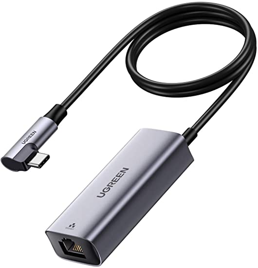 UGREEN USB-C 有線LANアダプター 2in1 RJ45 1000Mbps超高速 USB-C給電ポート付き PD急速充電 100Wまで対応 L字 1.2m…