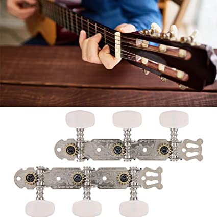 ギターチューニングペグ クラシックギター ペグ 2連/セット 40インチクラシックギター用 マシンヘッド 耐久性 耐摩耗性 インストール簡単 滑らか ギターペグ ユニバーサル 交換部品