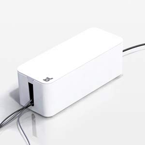 【公式】ブルーラウンジ ケーブルボックス 400mm（ホワイト）Bluelounge BLD-CBRE-WT 便利 ケーブル コード 収納 まとめる 電源収納　電源ケーブル ケーブル収納のサムネイル