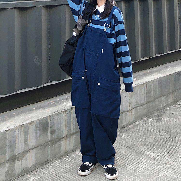 つなぎ ユニセックス オーバーオール サルエルパンツ ゆったり ワークパンツ オーバーオール 作業着 男女兼用 メンズ 無地 カーゴパンツ ロングパンツ b系 ヒップホップ ストリート系 カジュアル サロペット