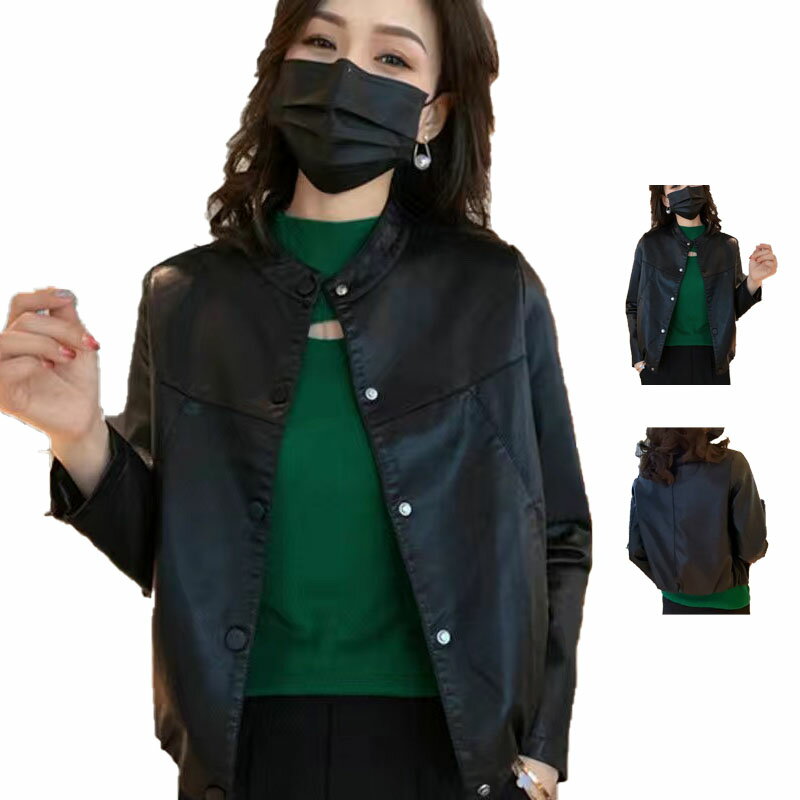 樂天商城 - コート 大きいサイズ ジャケット PUジャケット レディース 春秋冬 ショート丈 レザージャケット 長袖 ジャケット 無地 ショートジャケット アウター トップス フェミニン 送料無料 ジャケット アウター
