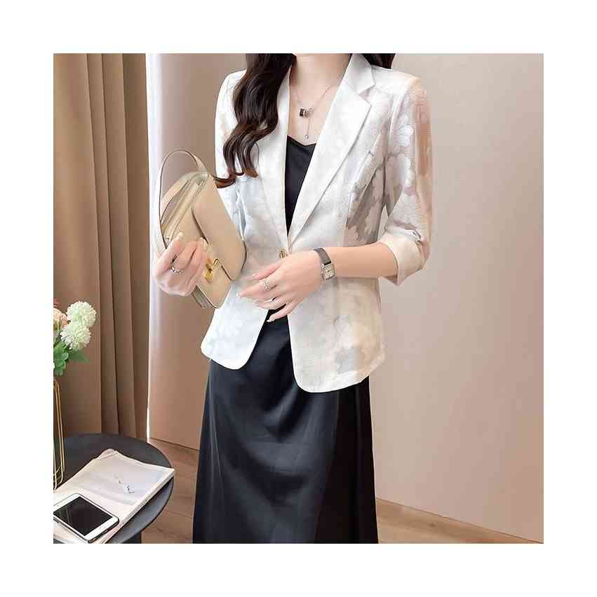 レディース 　レースおしゃれ サマージャケット ボレロ テーラードジャケット 7分袖 スーツジャケット 春夏 フォーマルジャケット　レディーススーツ サマースーツ 大きいサイズ レースジャケット 通勤 ビジネススーツ カジュアルスーツ きれいめ テーラード