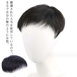 メンズ用 人毛 トップカバー 人毛100% 部分ウィッグ メンズウィッグ ヘアピース 男性用 紳士用 白髪隠し 薄毛 円型脱毛症 トップピース 頭頂部 増毛 部分かつら