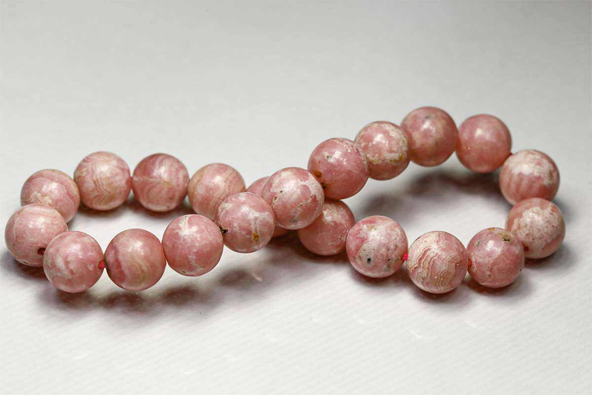 インカローズ ロードクロサイト ブレスレット 9.5mm パワーストーン 天然石 原石