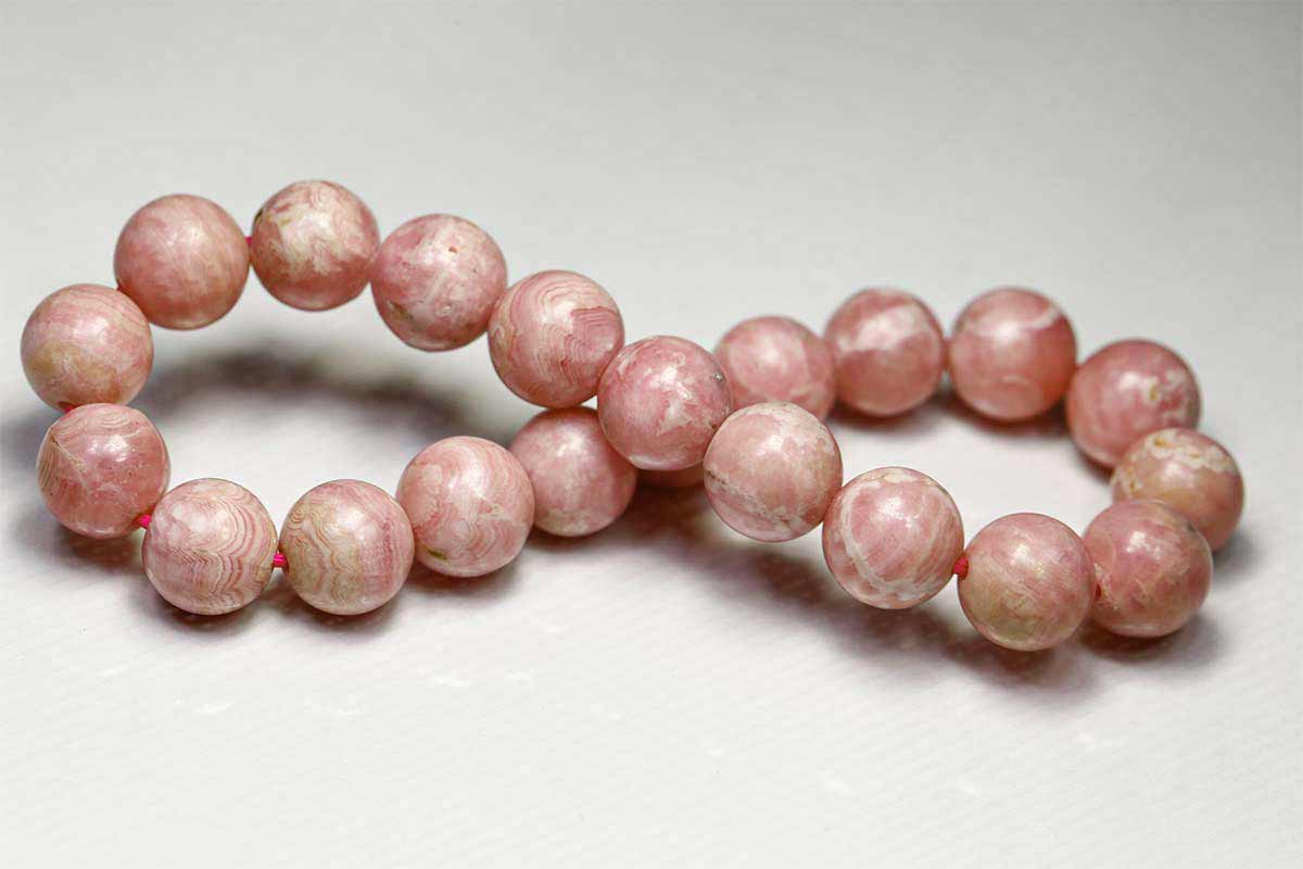 インカローズ ロードクロサイト ブレスレット 9.5mm パワーストーン 天然石 原石