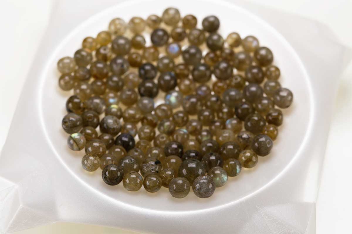 ラブラドライト ビーズ 量り売り 4.5mm - 7.8mm 40g超 100粒超 パワーストーン ブレスレット 天然石 原石