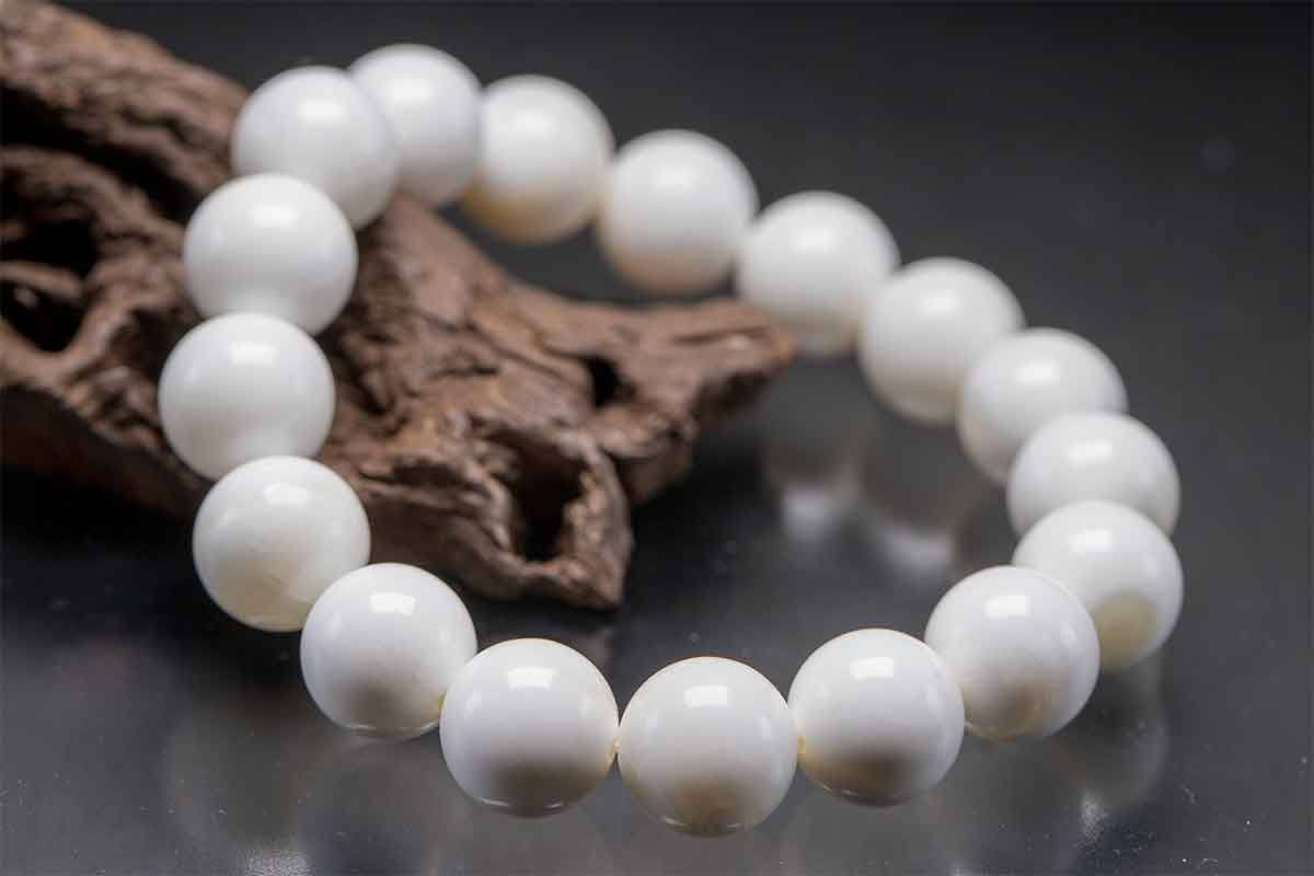 ホワイトシェル 粒径12mm シェル パワーストーン 天然石 原石