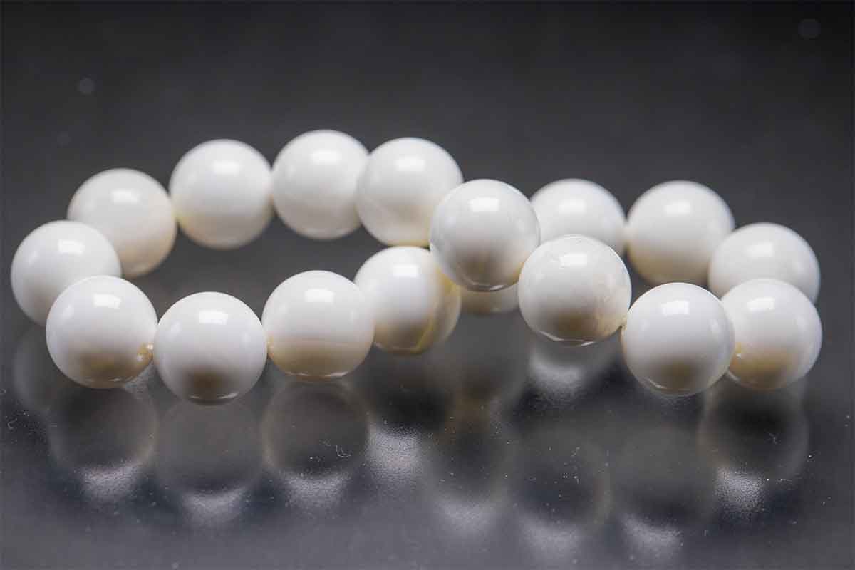 ホワイトシェル 粒径12mm シェル パワーストーン 天然石 原石