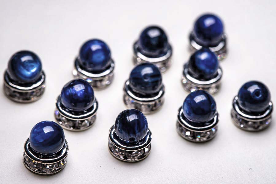 カイヤナイト 粒経6mm 1粒売り 藍晶石 らんしょうせき パワーストーン 一粒売 天然石 原石