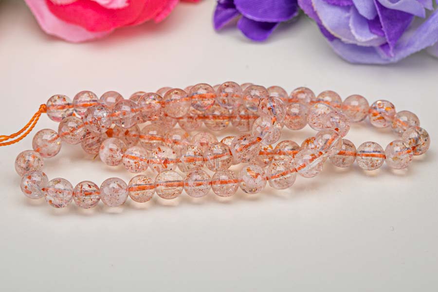 サンストーン 1連売り 粒径6mm マイカサンストーン パワーストーン 天然石 原石