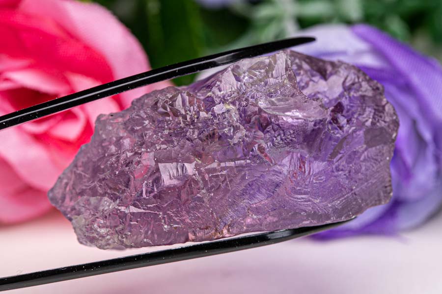 エッチドアメジスト アイスアメジスト 34.8g アイスクリスタル トライゴーニック アメジスト アメシスト