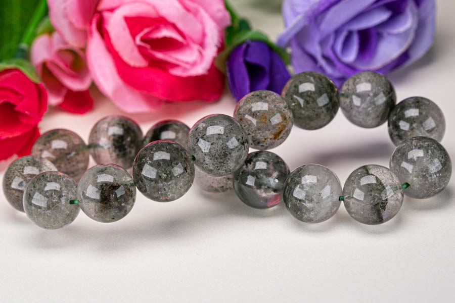 グリーンファントムクォーツ ガーデンクォーツ ブレスレット 12mm パワーストーン 原石 天然石 浄化