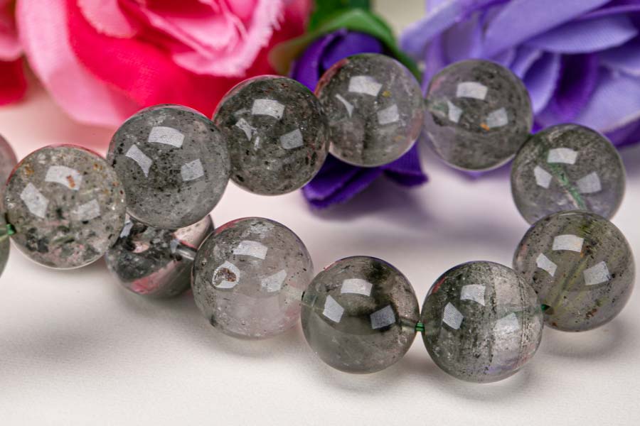 グリーンファントムクォーツ ガーデンクォーツ ブレスレット 12mm パワーストーン 原石 天然石 浄化