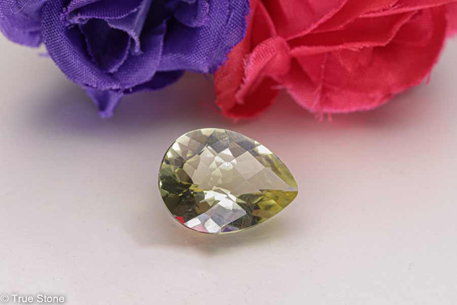 AAA レモンクォーツ 宝石質 13.74ct 大粒 ファセットカット