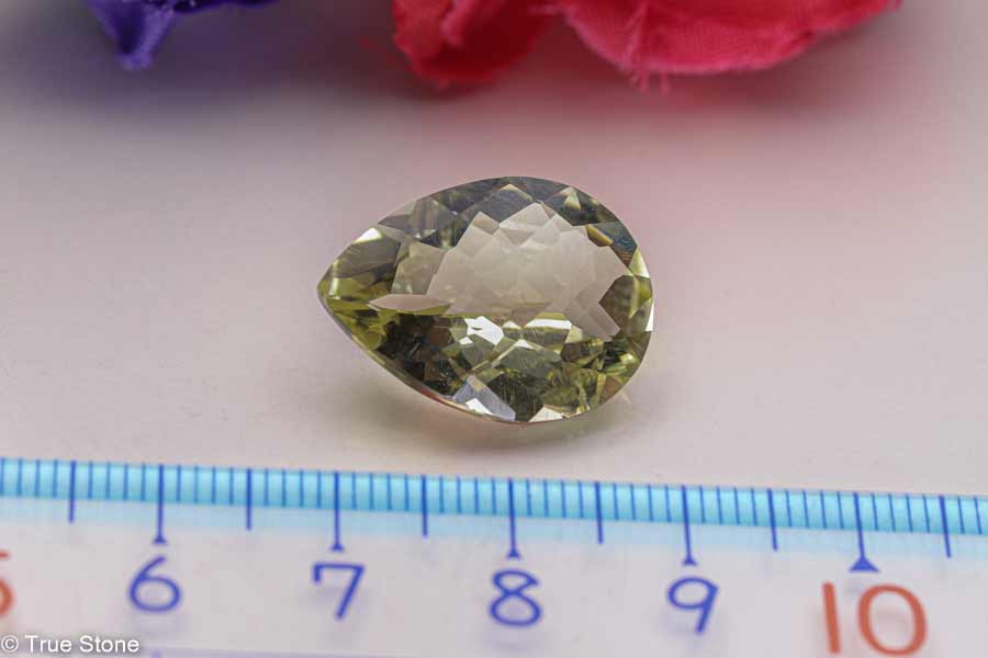 AAA レモンクォーツ 宝石質 12.6ct 大粒 ファセットカット