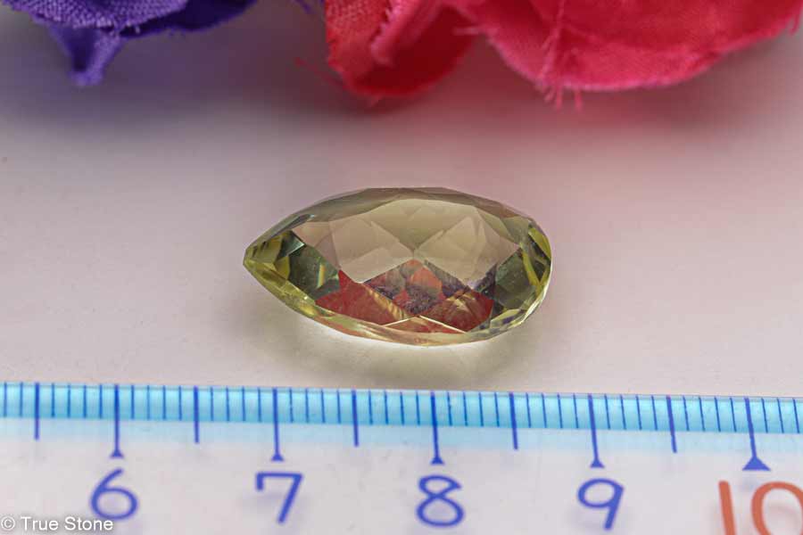 AAA レモンクォーツ 宝石質 12.6ct 大粒 ファセットカット