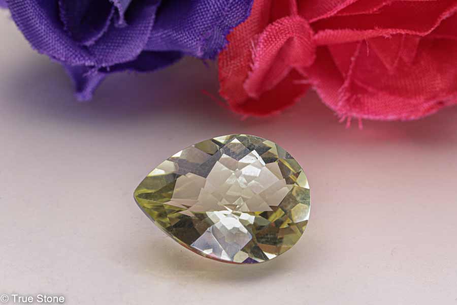AAA レモンクォーツ 宝石質 13.87ct 大粒 ファセットカット