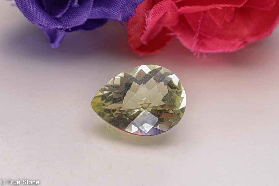 AAA レモンクォーツ 宝石質 14.47ct 大粒 ファセットカット