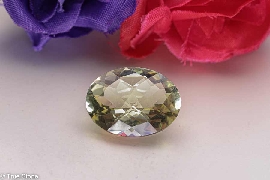 AAA レモンクォーツ 宝石質 14.84ct 大粒 オーバルカット