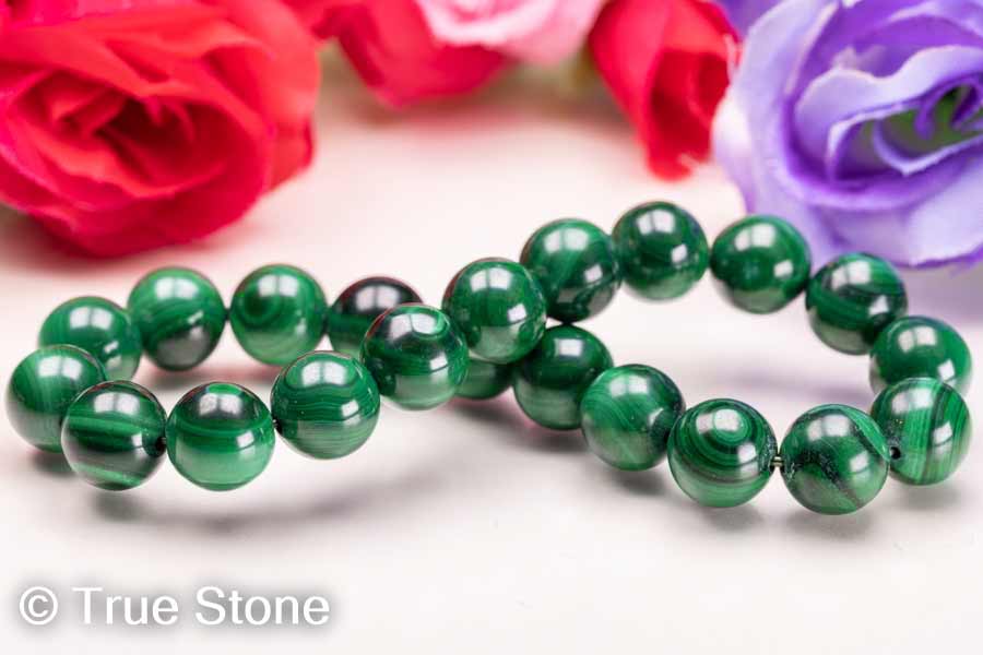 AAA マラカイト ブレスレット 9.4mm パワーストーン 原石 天然石 浄化