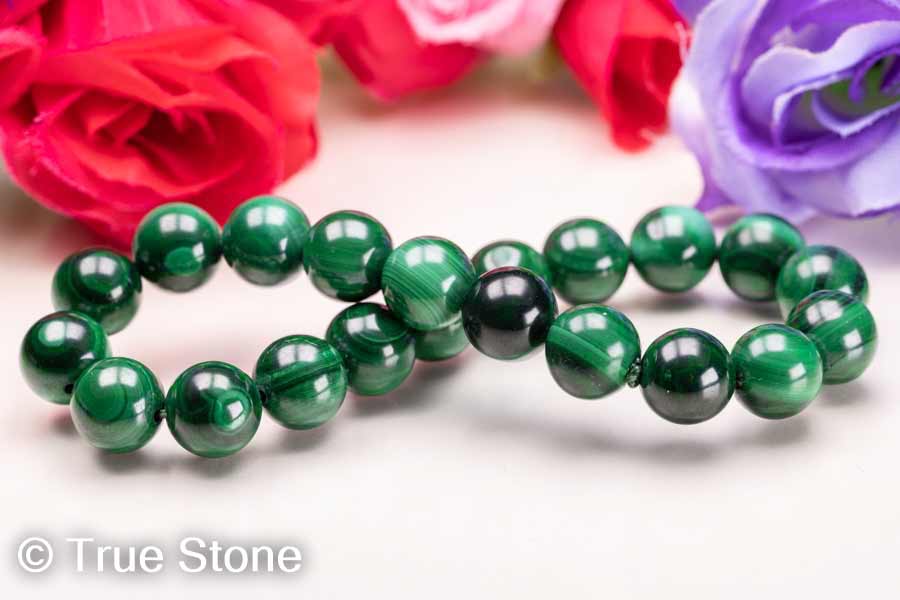 AAA マラカイト ブレスレット 9.4mm パワーストーン 原石 天然石 浄化