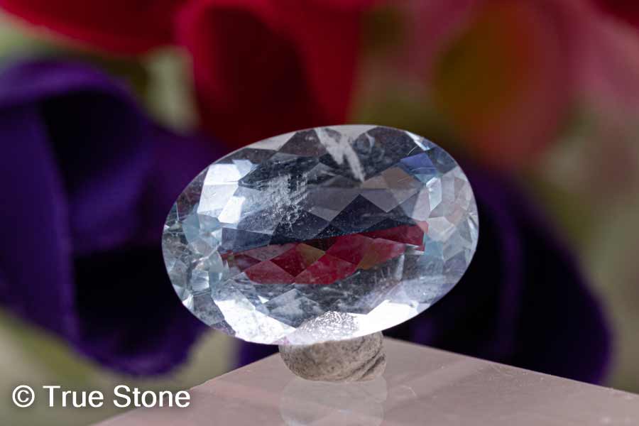宝石質 アクアマリン オーバル・ブリリアントカット 4.25ct パワーストー...