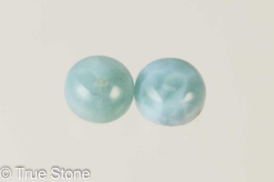 True Stoneのラリマー カボション ルース 2個セット売り ハンドメイド ピアス 指輪 ペクトライト ブルーペクトライト ヒーリング ドミニカ｜アングル3