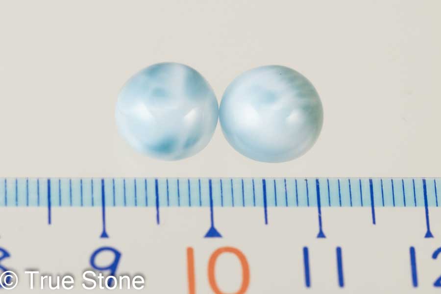 ラリマー カボション ルース 2個セット売り ハンドメイド ピアス 指輪 ペクトライト ブルーペクトライト ヒーリング ドミニカ