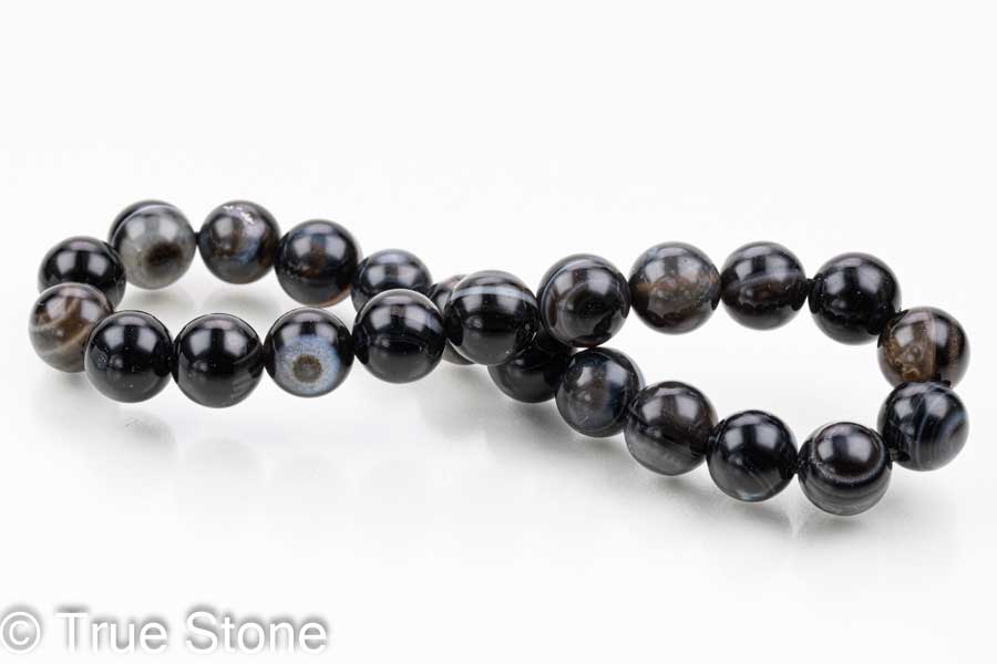 天眼石 ブレスレット 7.6mm-8.4mm サードアイ 神の眼を持つ石 チベットアゲート 第三の目