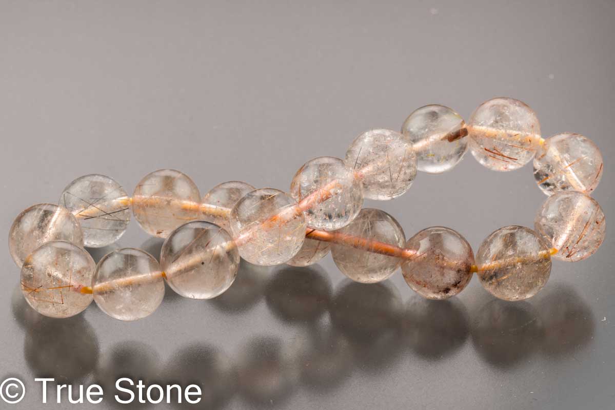 ブロンズルチルクォーツ ブレスレット 11mm-11.9mm ルチルクォーツ ルチレイテッドクォーツ パワーストーン 天然石 原石