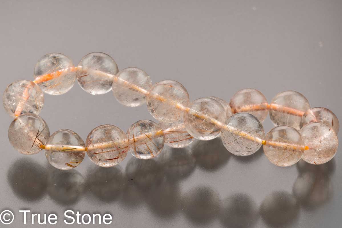 ブロンズルチルクォーツ ブレスレット 11mm-11.9mm ルチルクォーツ ルチレイテッドクォーツ パワーストーン 天然石 原石