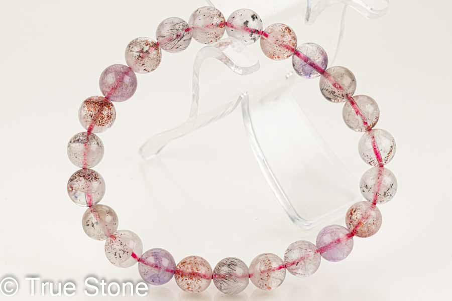 スーパーセブン ブレスレット 7.9mm-8.4mm セイクリッドセブン 1点物 レピドクロサイト ゲーサイト 天然石 原石