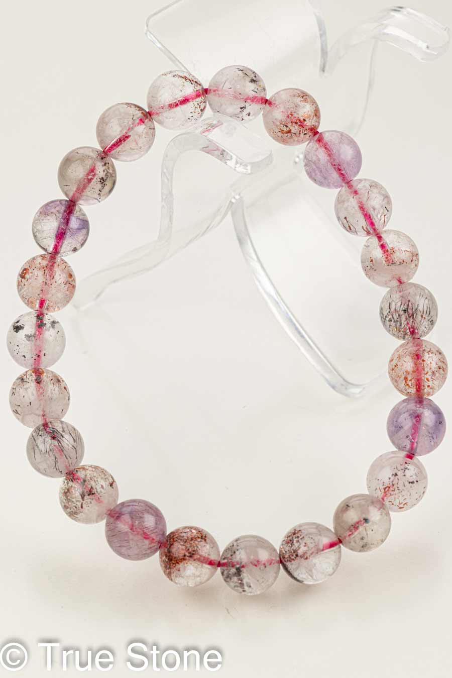 スーパーセブン ブレスレット 7.9mm-8.4mm セイクリッドセブン 1点物 レピドクロサイト ゲーサイト 天然石 原石