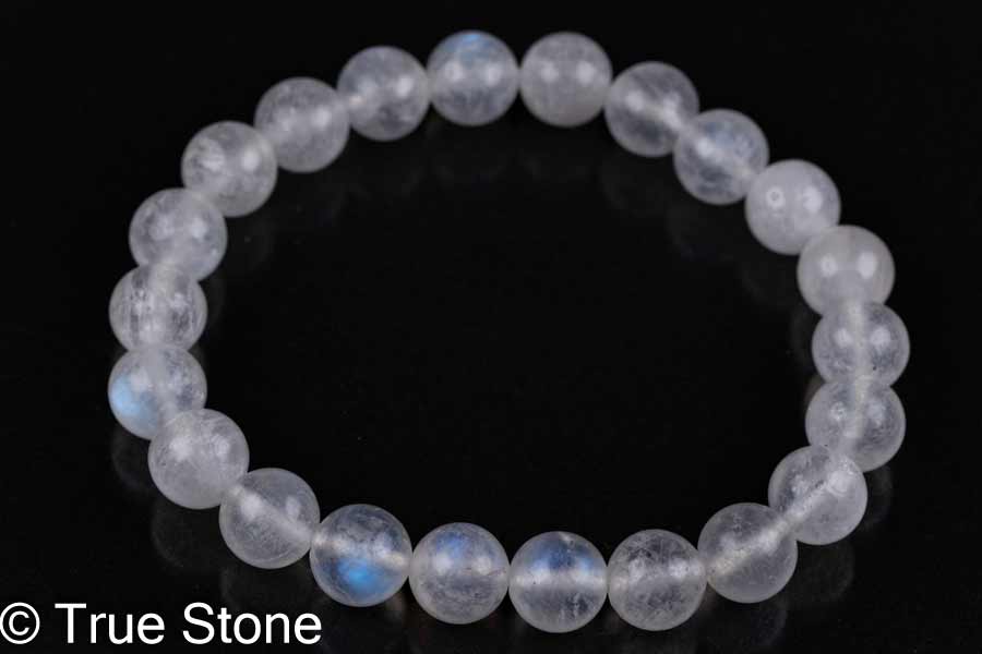 ムーンストーン ブレスレット 8.4mm-8.7mm 長石 フェルドスパー ブルーシラー アルバイト パワーストーン 天然石 原石