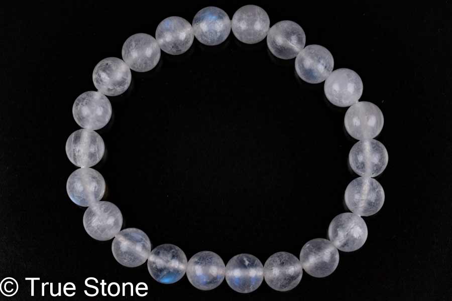ムーンストーン ブレスレット 8.4mm-8.7mm 長石 フェルドスパー ブルーシラー アルバイト パワーストーン 天然石 原石