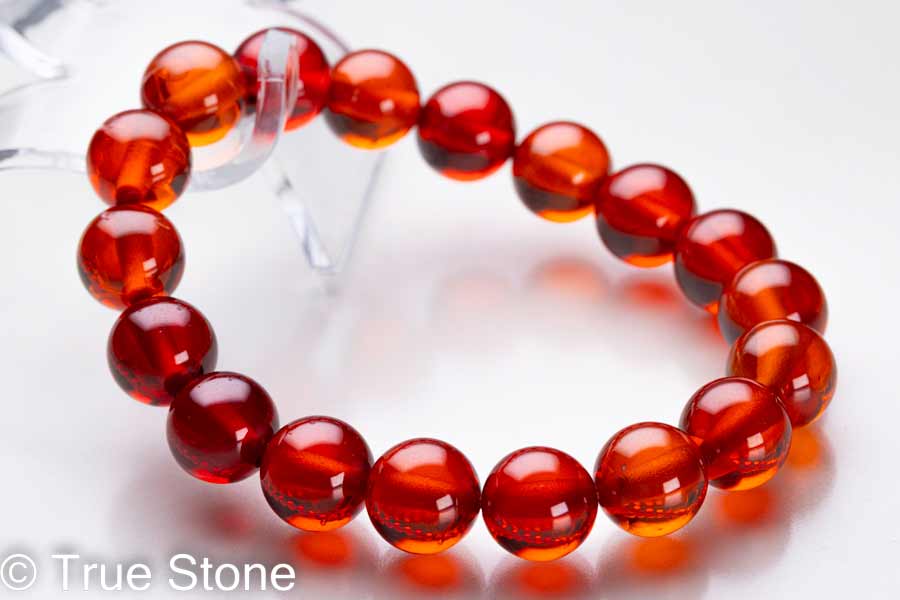 ジルコニア ブレスレット レッド 9.7mm-10mm キュービックジルコニア CZ ...