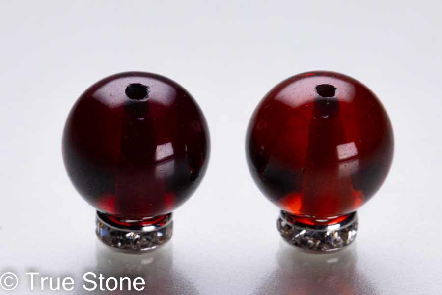 ジルコニア 1粒売り 9.4mm-9.9mm ワインレッド キュービックジルコニア CZ ジルコン