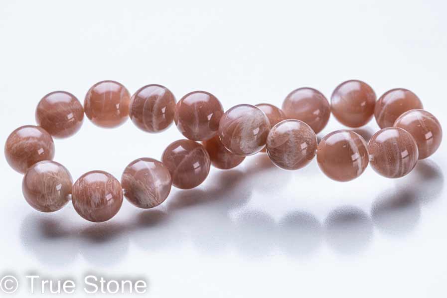 シラー 7割出現 オレンジムーンストーン ブレスレット 10mm ムーンストーン パワーストーン 天然石 原石
