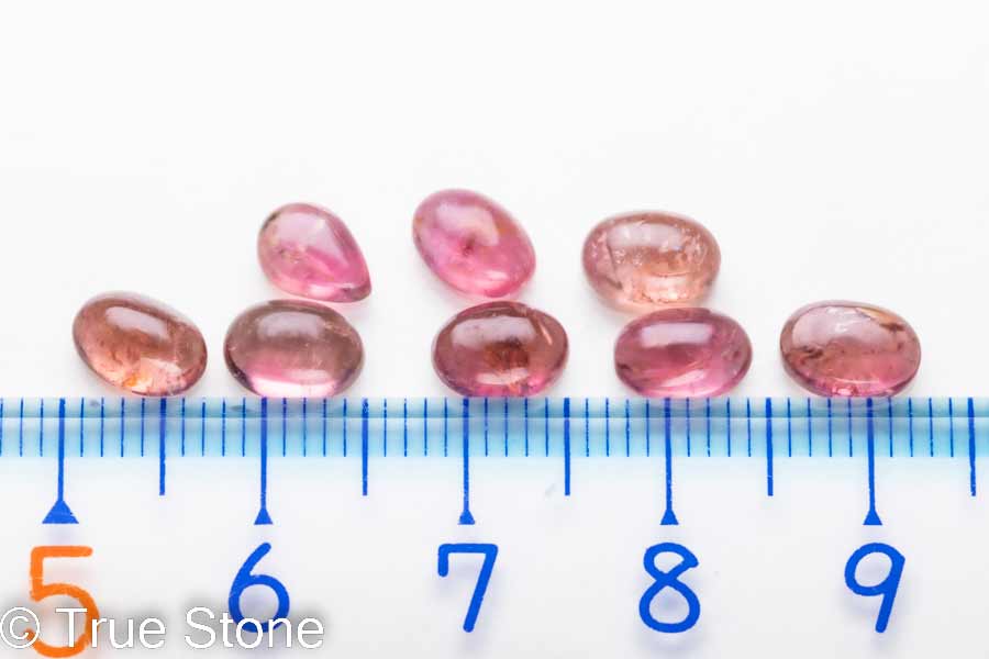 ルベライト トルマリン ルース カボション 8個セット 6.53ct