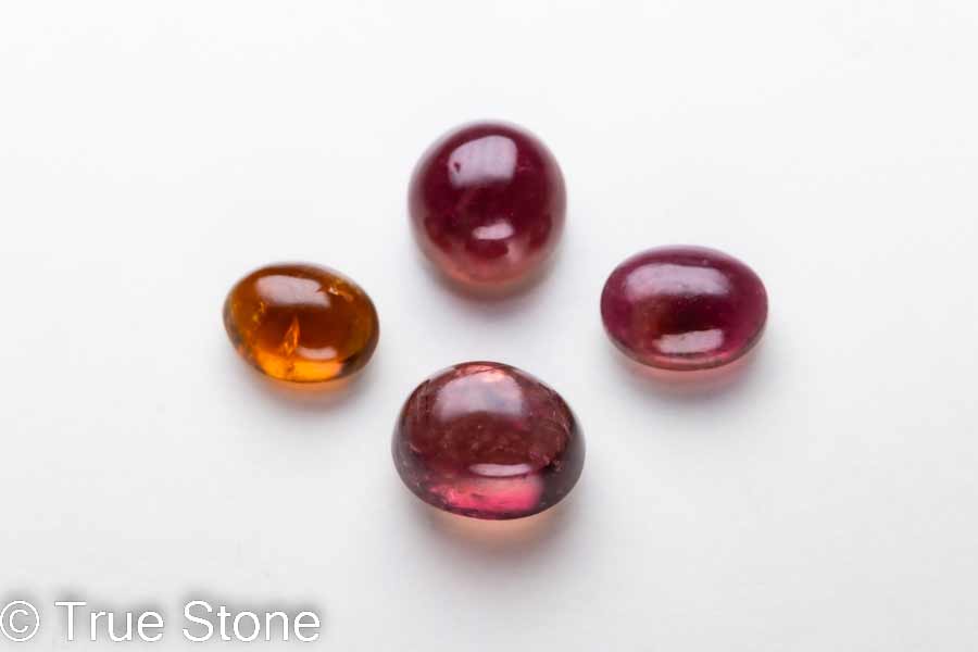 ルベライト トルマリン ルース カボション 4個セット 8.19ct