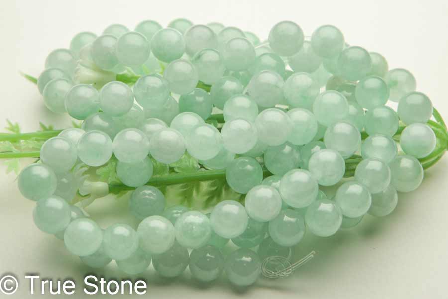 アップルグリーン翡翠 ヒスイ 1粒売り 粒売り 7.2mm-7.6mm ミャンマー ビルマ 翡翠 ジェダイト 天然石 パワーストーン