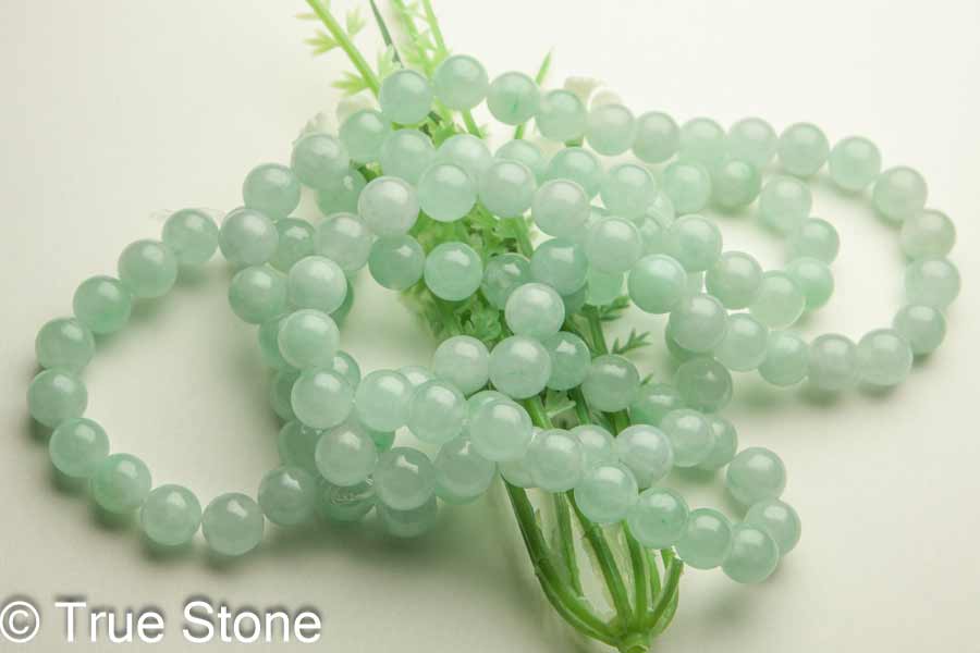 アップルグリーン翡翠 ヒスイ 1粒売り 粒売り 7.2mm-7.6mm ミャンマー ビルマ 翡翠 ジェダイト 天然石 パワーストーン