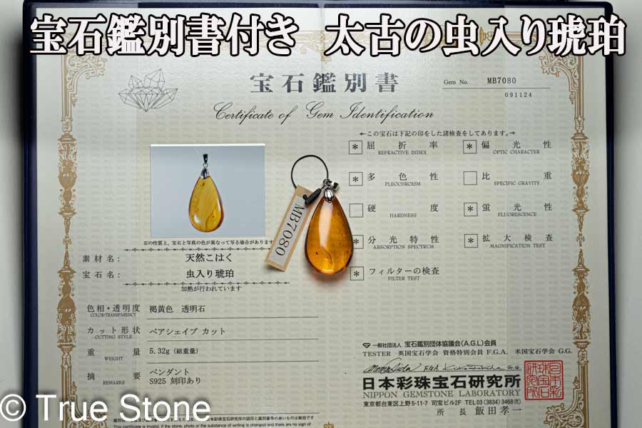 楽天市場】アンバー 琥珀 虫入りの通販
