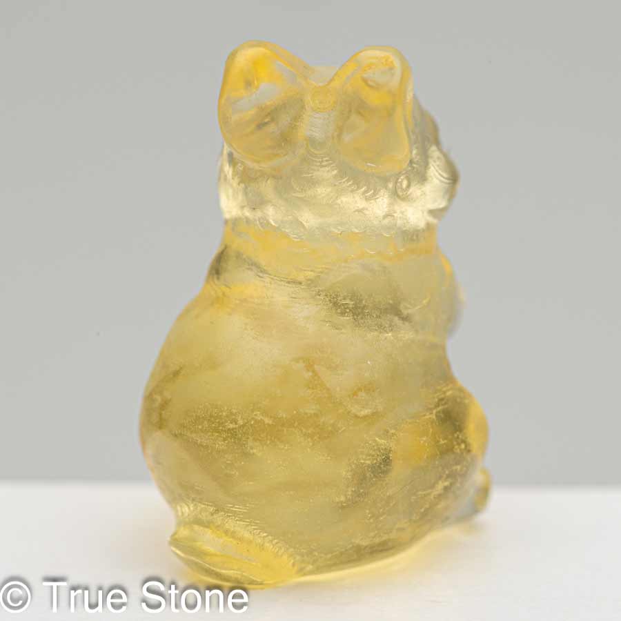 イエロー フローライト ウサギさん ミニチュアサイズ 彫刻 置物 ウサギ お守り 天然石 原石 パワーストーン